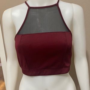 Burgundy crop top